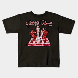 Chess Girl Chess Player Girl Gift Chess Club Kids T-Shirt